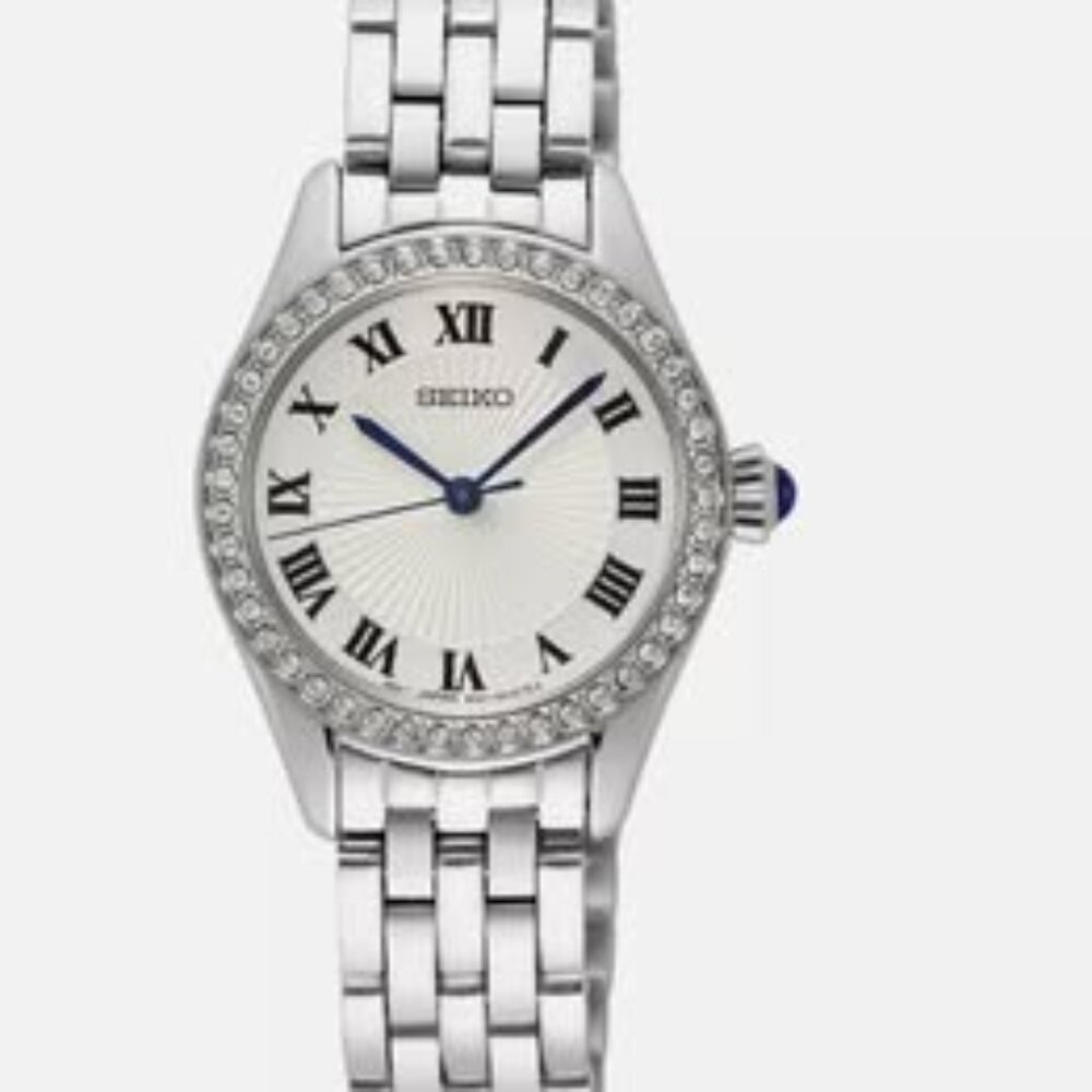 Seiko Classic Ladies Watch Made With Swarovski Crystals SUR333P1 New With Tags